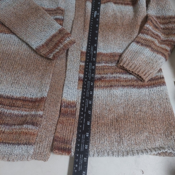 Natural Reflections Tan Brown Cardigan Knit‎ Sweater Wool Blend Size M - Picture 4 of 10